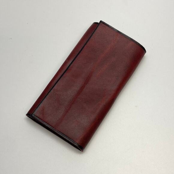 As Is Vintage ROLFs Key Kaddy Burgundy Leather Cowhide Trifold Key Holder‎ NOS - Picture 6 of 8